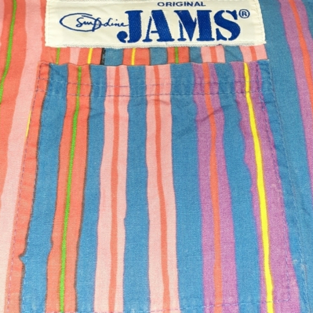 80s Original Jams Striped Button Up Vintage Shirt Gem